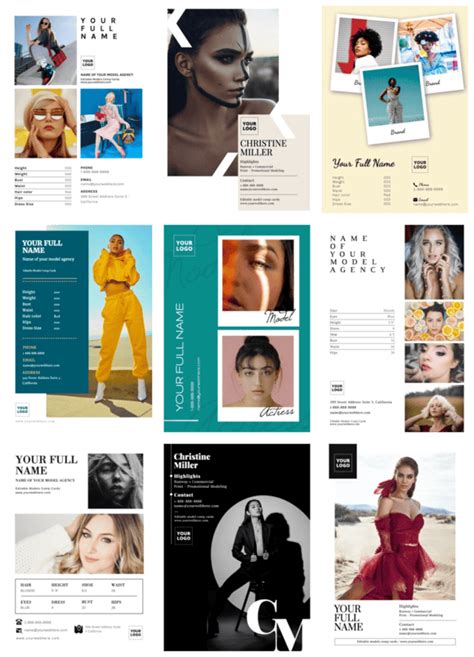 Create the Perfect Comp Card for Model .
